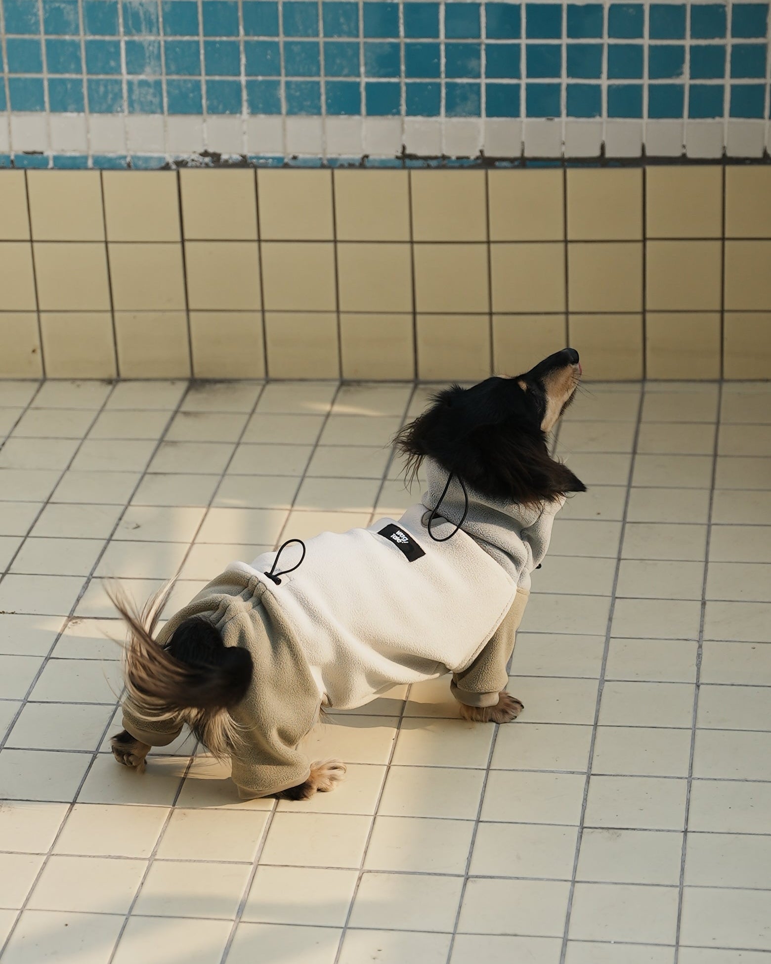 Double-Fleece Dachshund Onesie