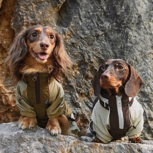 Detachable Dachshund Waterproof Dog Jumpsuit